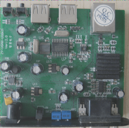 Four-layer PCB assembly service for blind via boards.