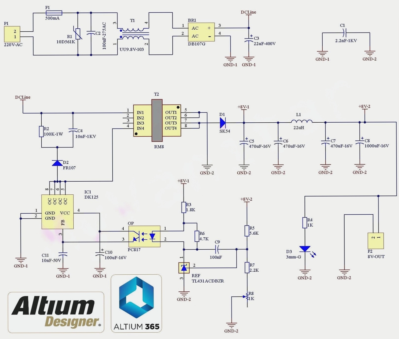 220VAC to 8VDC 24W Flyback Switching Power Supply – Technology Overview – Wellcircuits